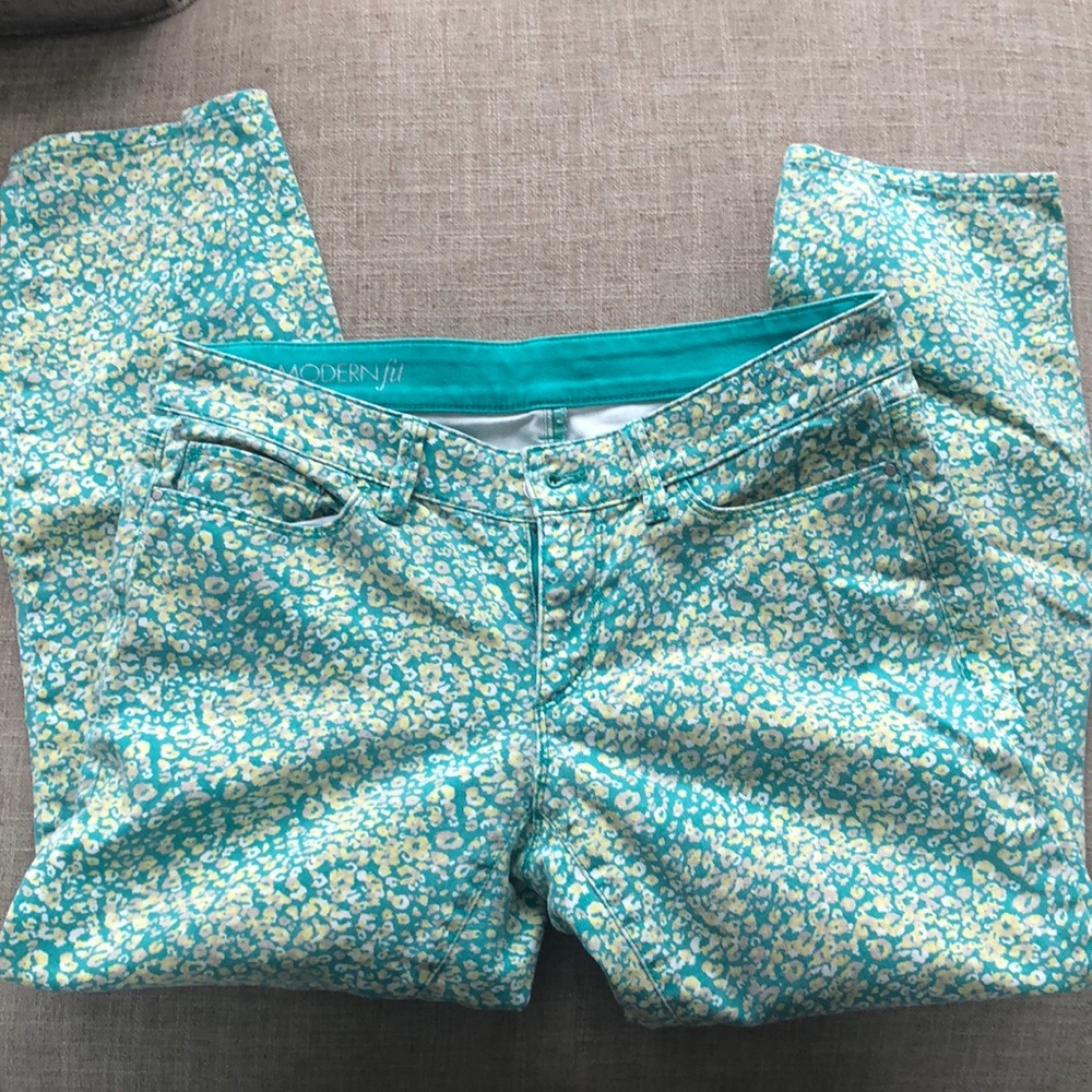 Ann Taylor modern fit leopard jeans